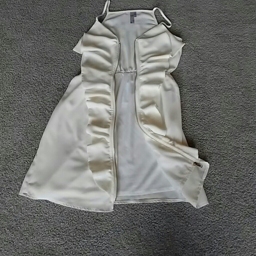 048 Alya White Party Dress Sz S - Picture 5 of 5